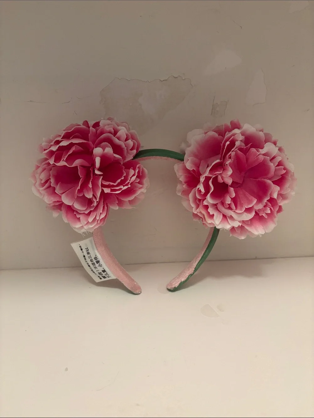 Disney Pink Flower Pom Headband